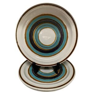 3 VTG ACSONS Harmony Oven Proof Stoneware Dinner Plates Replacements Japan 1165
